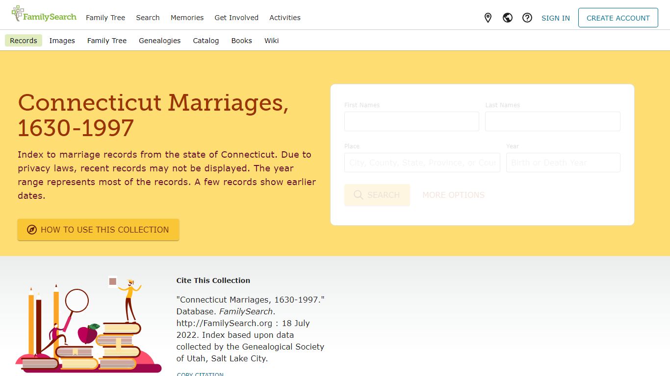 Connecticut Marriages, 1630-1997 • FamilySearch