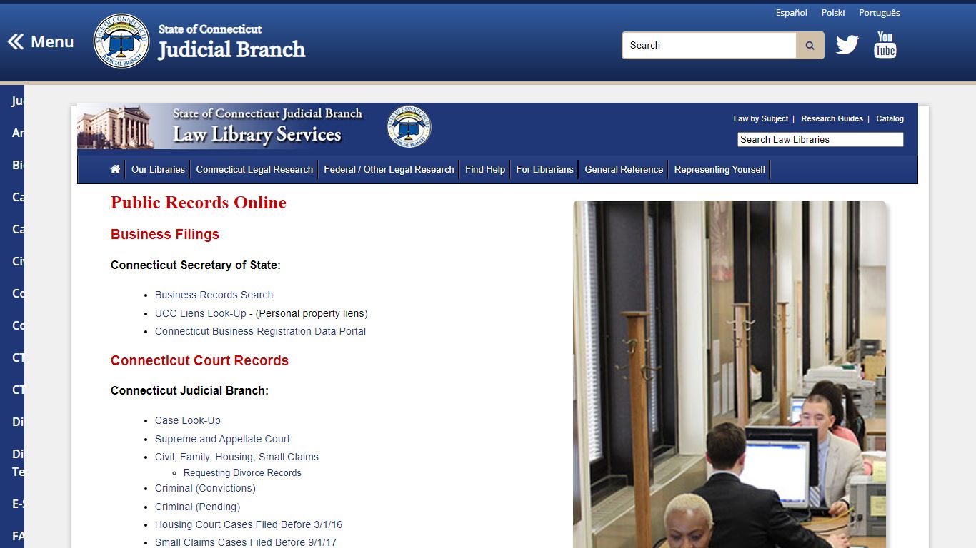 Public Records Online - CT Judicial Branch Law Library Services